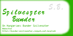 szilveszter bunder business card